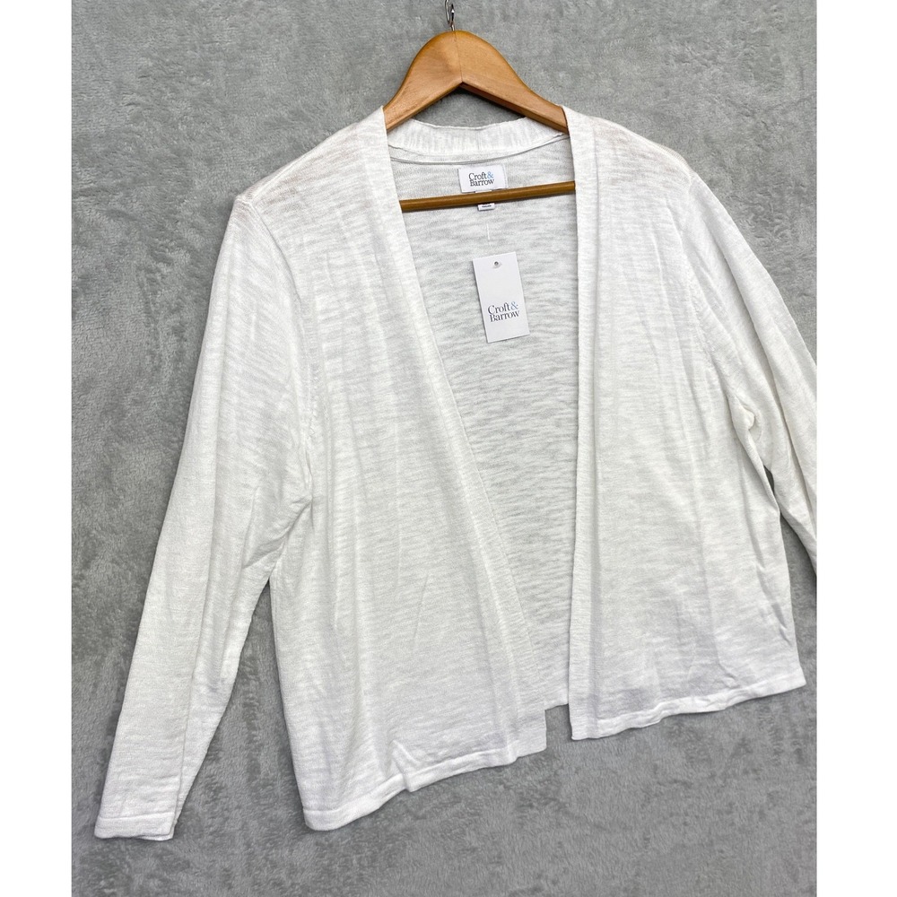 Dainty Cozy Preppy Cardigan Sz XL Lightweight Open Front Relaxed Minimalist NWT